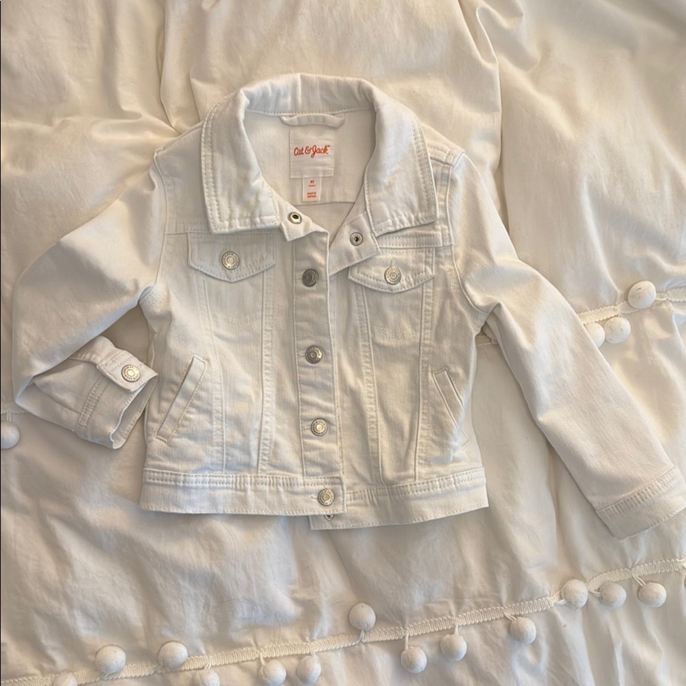 Cat & Jack White Jean Jacket Classic Style